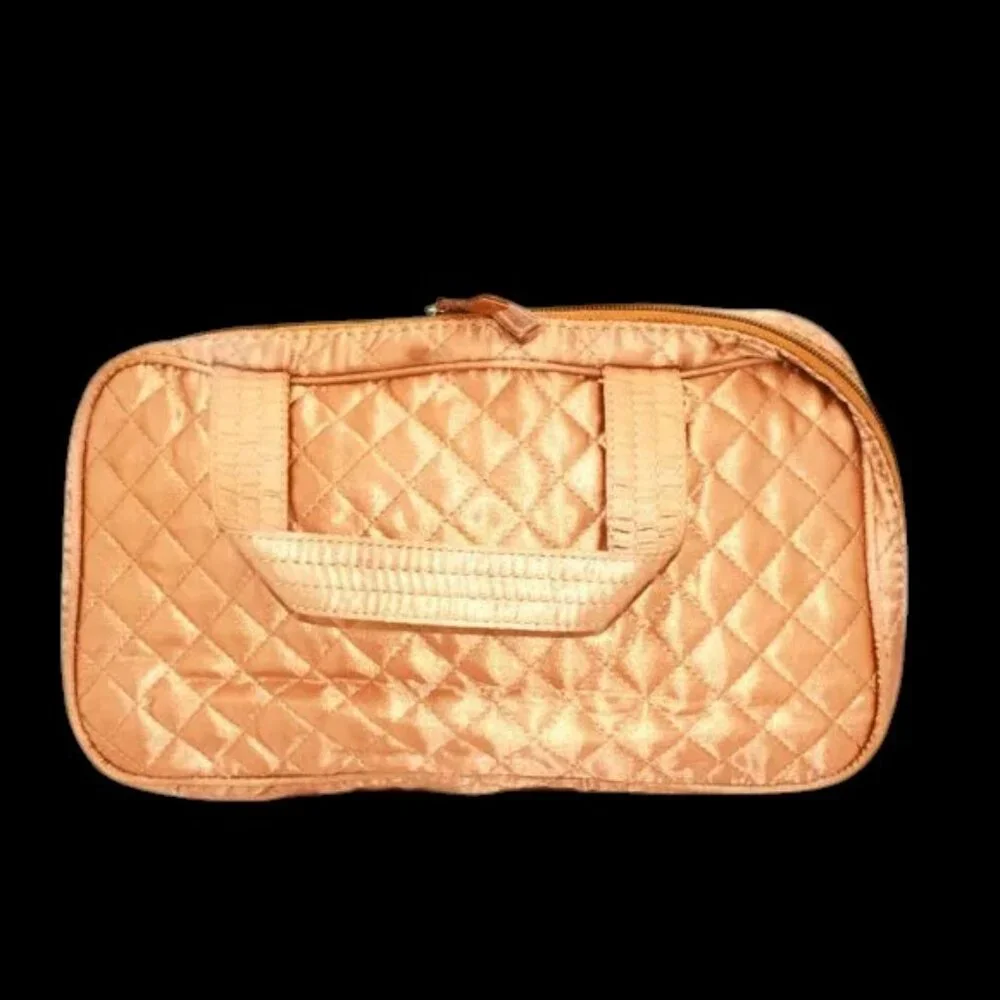 Vintage Gold Makeup Cosmetic Overnight Bag
